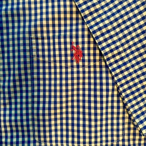 U.S. Polo Assn. Navy and White Checkered Shirt - Picture 4 of 13